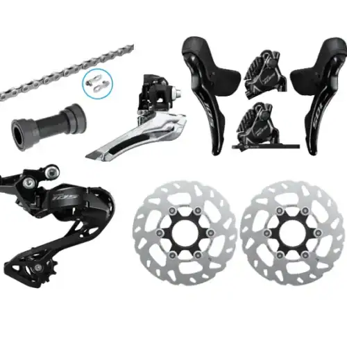 Shimano 105 Gruppe R7100 Disc 2x12-fach Inkl. Tretlager Bremsscheiben & Kette