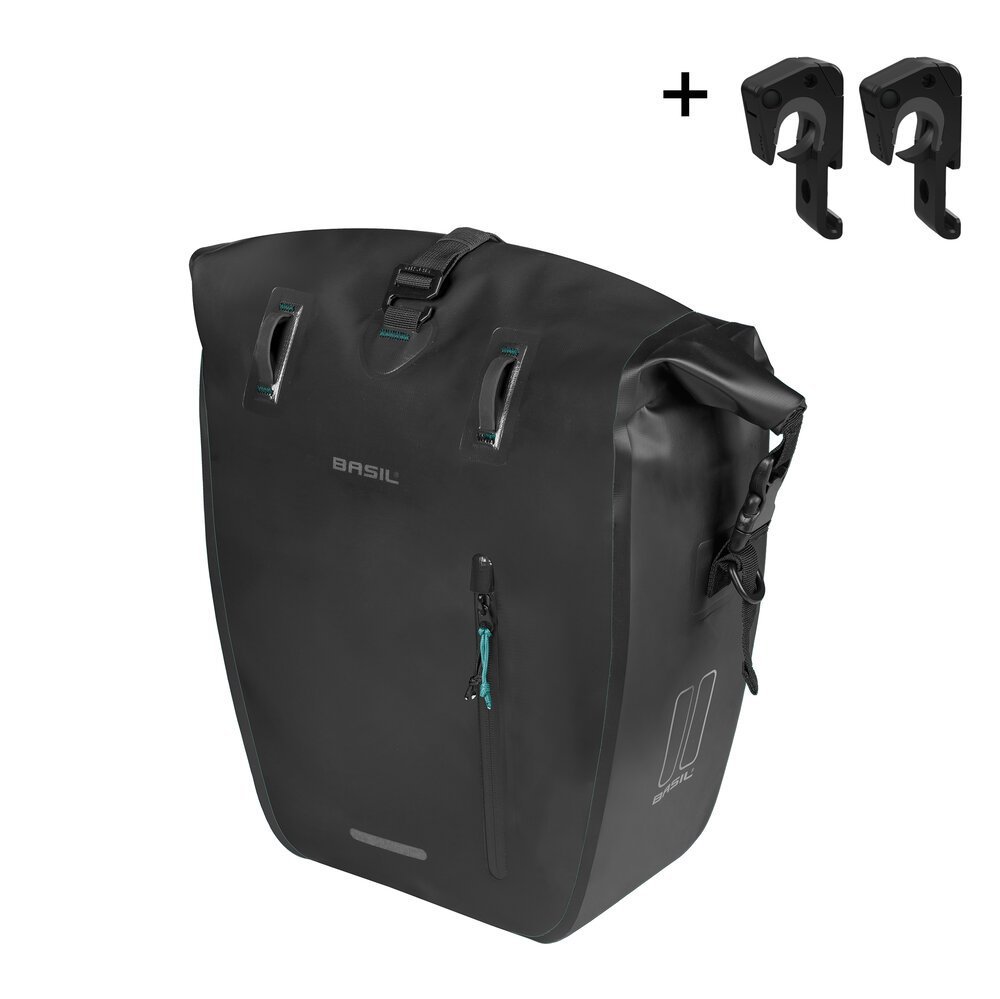 Basil Rivo L Einzeltasche Tarpaulin MIK Hooks 25-31L schwarz