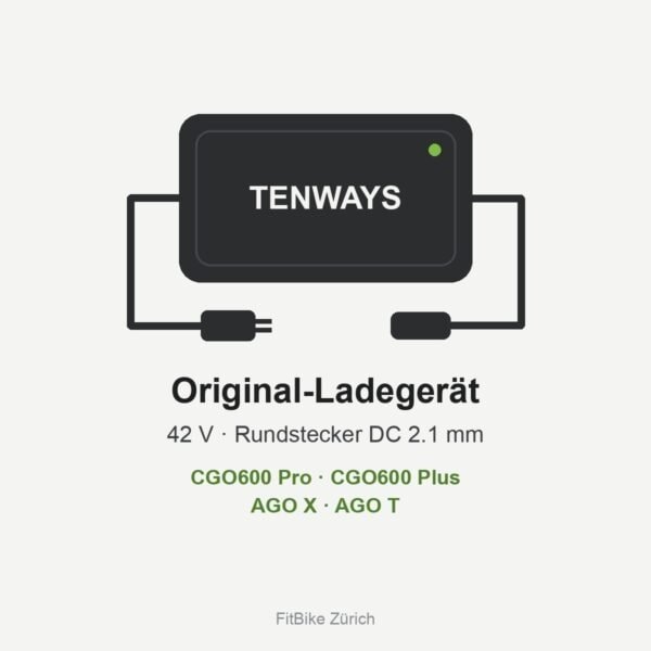 TENWAYS Ladegerät für CGO600 Pro, CGO600 Plus, AGO X und AGO T